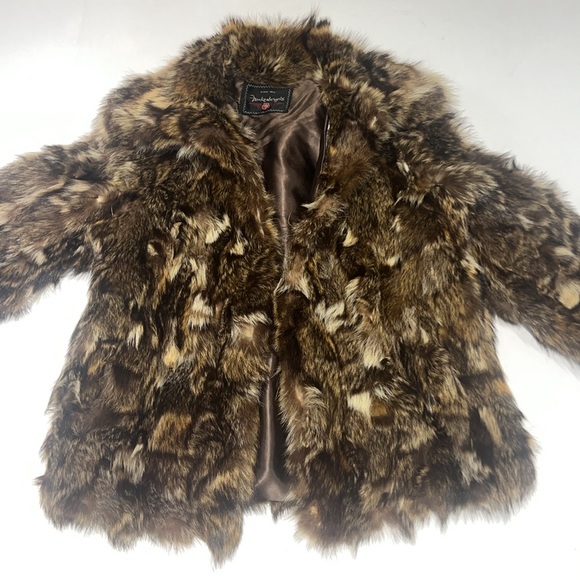 Genuine Fur Bomber Style Coat Size Small Medium Vintage Frankenberger’s - Picture 12 of 17